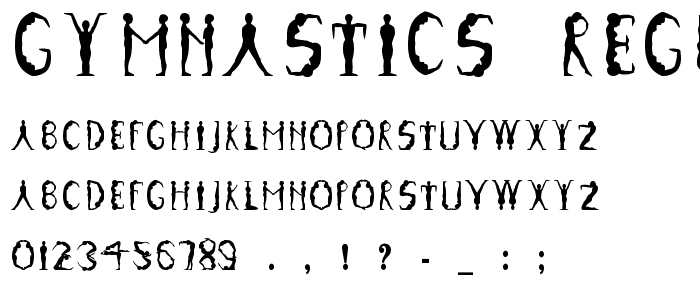 Gymnastics Regular font